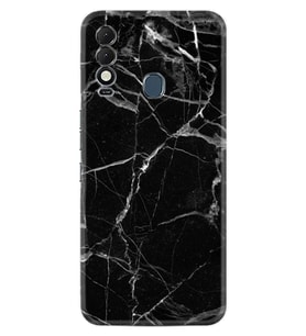 Spark 8T Kılıf Resimli Desenli Baskılı Silikon Fragile Black Mermer 1378