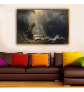 Altın Çerçeveli dekoratif tablo l1751 (Gold)