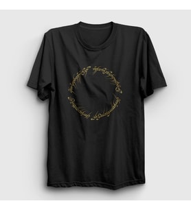Presmono Unisex Siyah Script Yüzüklerin Efendisi The Lord Of The Rings T-Shirt 253248tt