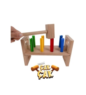 24 cm Ahlap Çak çak Oyunu 6924 (Tatlı Gri)