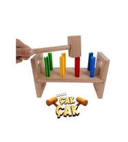 24 cm Ahlap Çak çak Oyunu 6924 (Tatlı Gri)