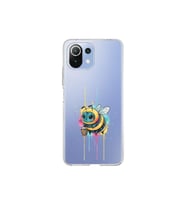 Xiaomi Mi 11 Lite ile uyumlu Splash arı tasarımlı şeffaf silikon kılıf