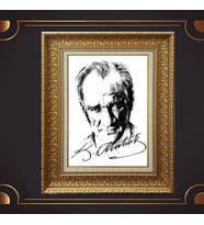 ÖZEL SERİ ALTIN VARAKLI ATATÜRK TABLO S973