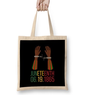 Juneteenth GIFS 2021 Bez Çanta Uzun Saplı