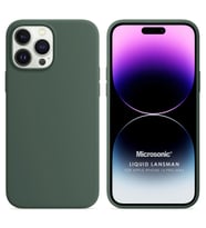 Microsonic Apple iPhone 14 Pro Max Kılıf Liquid Lansman Silikon Yeşil