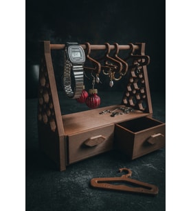 MYCRAFT3D Çekmeceli Takı Organizer Standı – Kolye, Küpe, Saat ve Yüzük Düzenleyici