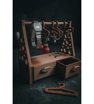 MYCRAFT3D Çekmeceli Takı Organizer Standı – Kolye, Küpe, Saat ve Yüzük Düzenleyici