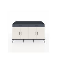 Kronos Konsol 4 Raflı 2 Çekmeceli 4 Kapaklı 176x59x99 Antrasit-Aytaşı/Antrasit
