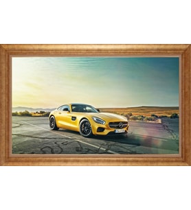 Çerçeveli Paspartulu Manzara Tablo bm1321 (Gold)