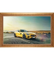 Çerçeveli Paspartulu Manzara Tablo bm1321 (Gold)