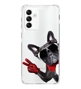 PrintiFy Samsung Galaxy A04s Uyumlu Köpek 2 Baskılı Şeffaf Köşe Korumalı Antişok Kılıf