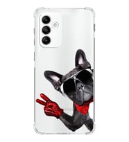 PrintiFy Samsung Galaxy A04s Uyumlu Köpek 2 Baskılı Şeffaf Köşe Korumalı Antişok Kılıf