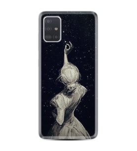 Samsung a71 A72 A73 A7 A9 2018 C7 C9 Kılıf Desenli Silikon Star Woman 1332
