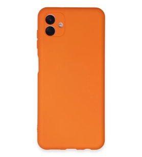 Mey İthalat® Samsung Galaxy A04E Kılıf Nano içi Kadife Silikon - Turuncu