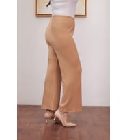 Büyük Beden Bürümcük Kumaş Vizon Pantolon