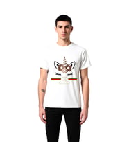 Unicorn Çiçekli Gökkuşağı Fantezi Baskılı Erkek Tişört