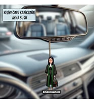 Kişiye Özel Avukat Karikatür Ayna Süsü – Hukukçulara Özel Araç İçi Hediyelik