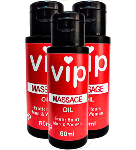 Vıp 3 Adet Eroticmassage Oil / 3 Adet Kadın Erkek Erotikmasaj Yağı 60 Ml