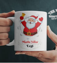 Kişiye Özel Noel Baba Temalı Yılbaşı Kupa