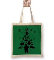Ghostbusters Christmas Tree Silhouette Bez Çanta Uzun Saplı
