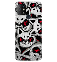 INFINIX Hot 8 9 10 11S Hot 10 Play 10T Kılıf Desemli Silikon Kızgın Kediler 1781