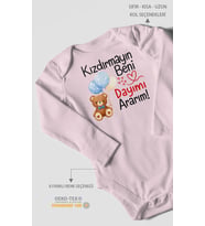 Kızdırmayın beni, dayımı ararım! Uzun Kollu Bebek Body %100 Pamuk