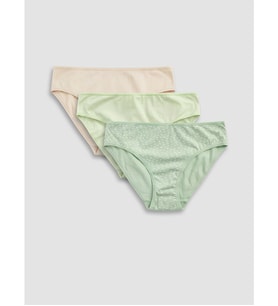 LCW DREAM Yeşil Desenli Bikini Külot 3'lü
