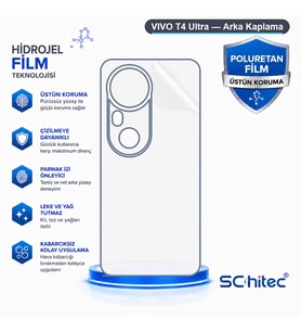 SChitec VIVO T4 Ultra Uyumlu Arka Yüzey Hidrojel Koruyucu Film