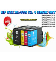 Photo print®HP 932XL- HP 933XL BK-C-M-Y Muadil kartuş 1TAKIM (Çok Renkli)
