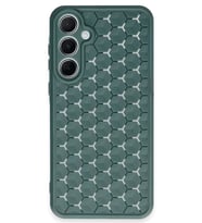 Durukar® Samsung Galaxy A55 5G Kılıf Petek Silikon Kapak - Koyu Yeşil