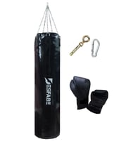 Desfabe Boxing Star 180x38 Cm Zincirli Boks Kum Torbası Siyah+Askı Aparatı+Boks Eldiveni
