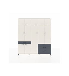 Arges Dolap 11 Raflı 4 Çekmeceli 2 Askılı 220x30x243 Aytaşı-Aytaşı/Antrasit