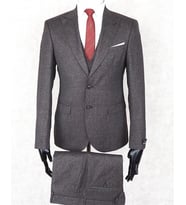 Jan Carlucci Slim Fit Sivri Yaka-Çift Yırtmaç  Açık Kahverengi Drop 6 Yelekli Takım Elbise