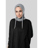 Gri Bağcıklı Peluş Balaklava Boyunluklu Bere Jakar Düz 2327_15
