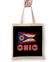 Ohio state flag gift - vintage Retro Rainbow Style Bez Çanta Uzun Saplı