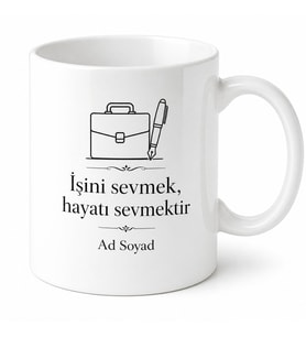 Kişiye Özel Meslek Temalı Baskılı Kupa Bardak İş Hediyesi Özel Tasarım