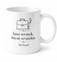 Kişiye Özel Meslek Temalı Baskılı Kupa Bardak İş Hediyesi Özel Tasarım