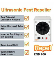 Repel END 700 Endüstriyel Ultrasonik Fare Sıçan Yarasa Kovucu ÜCRETSİZ KARGO 3 YIL GARANTİ