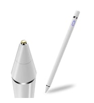 Stylus Kapasitif Dokunmatik Kalem Tüm Cihazlar Telefon Ile Uyumlu Çizim Tasarım (Beyaz)