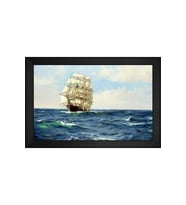 Manzara Temalı Kanvas Tablo 80 x 110 cm Siyah Çerçeve