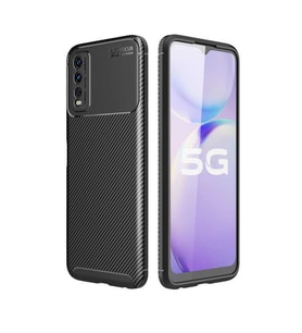 Vivo Y20 Kılıf Esnek Soft Karbon Tasarım Legion Serisi (Siyah)