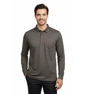 Erkek Gömlek Yaka Kol Manşetli Cepli Sweat 4249 BGL-ST04862 (Vizon)