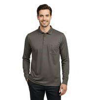 Erkek Gömlek Yaka Kol Manşetli Cepli Sweat 4249 BGL-ST04862 (Vizon)