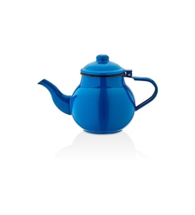 Emaye Demlik Çinko Eski Tip Mavi Üst Çay Demliği 1.5 Lt No:15