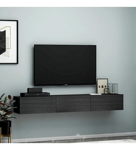 TV Sehpası Tunus Siyah 180 cm