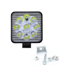 Sis Farı Off Road 9 Ledli 27w Kare, Sis Lambası Motosiklet Atv, Utv Yüksel Işık