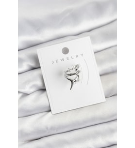Gümüş Renk Pirinç Diken Model Kıkırdak Earcuff Küpe - TJ-BKP11622