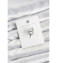 Gümüş Renk Pirinç Diken Model Kıkırdak Earcuff Küpe - TJ-BKP11622