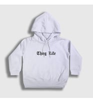 Presmono Unisex Çocuk Beyaz Thug Life 2pac Tupac Shakur Kapüşonlu Sweatshirt 369911tt (Beyaz)