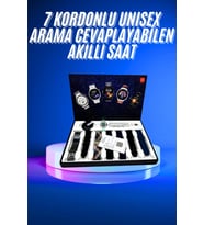 Mey İthalat® Akıllı Saat Çoklu Kordon Seçenekli Dokunmatik Ekran Nabız Sensörlü